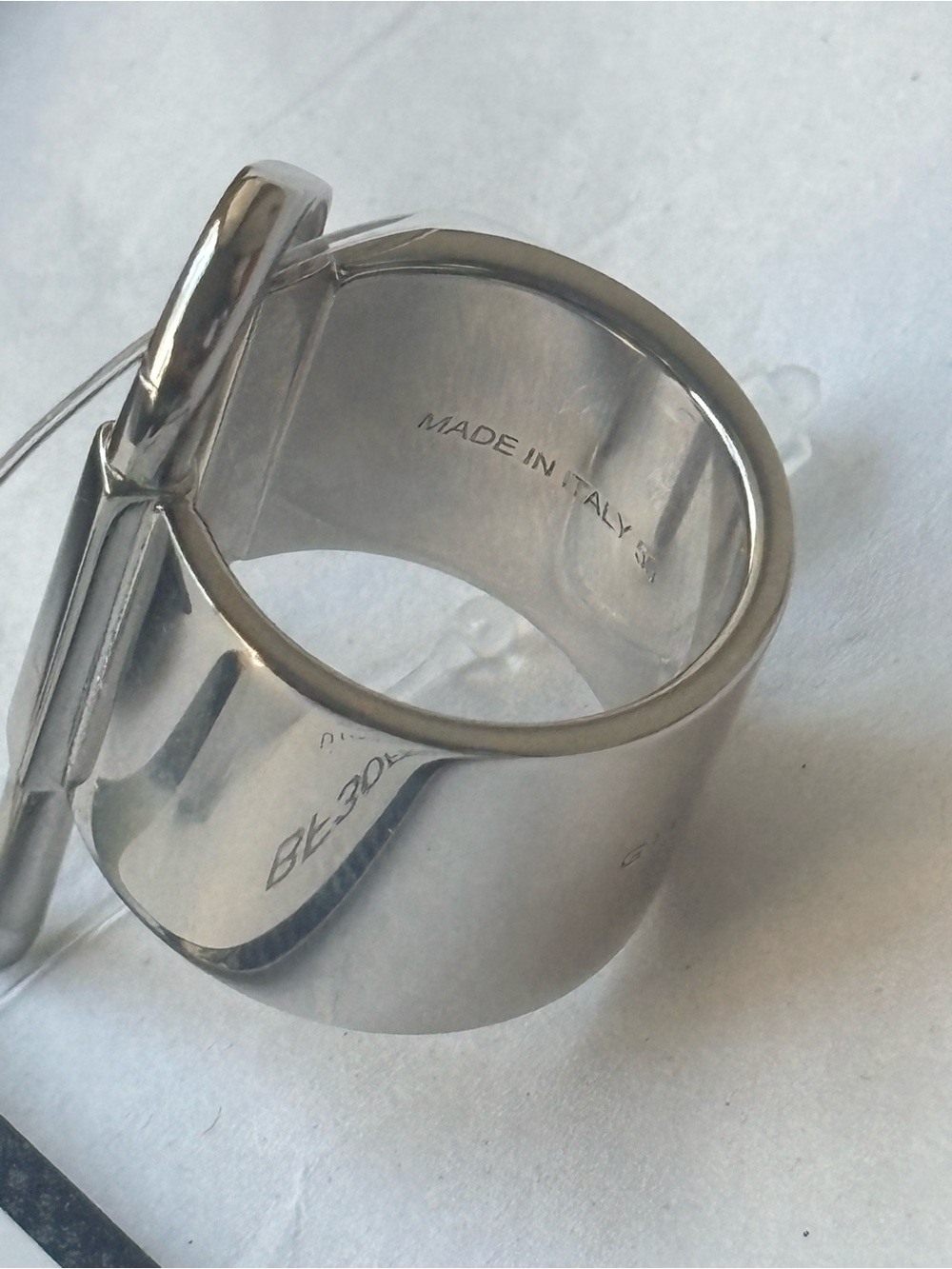 Givenchy silver u lock ring size 50/5.5 brand new unisex - Picture 5 of 9